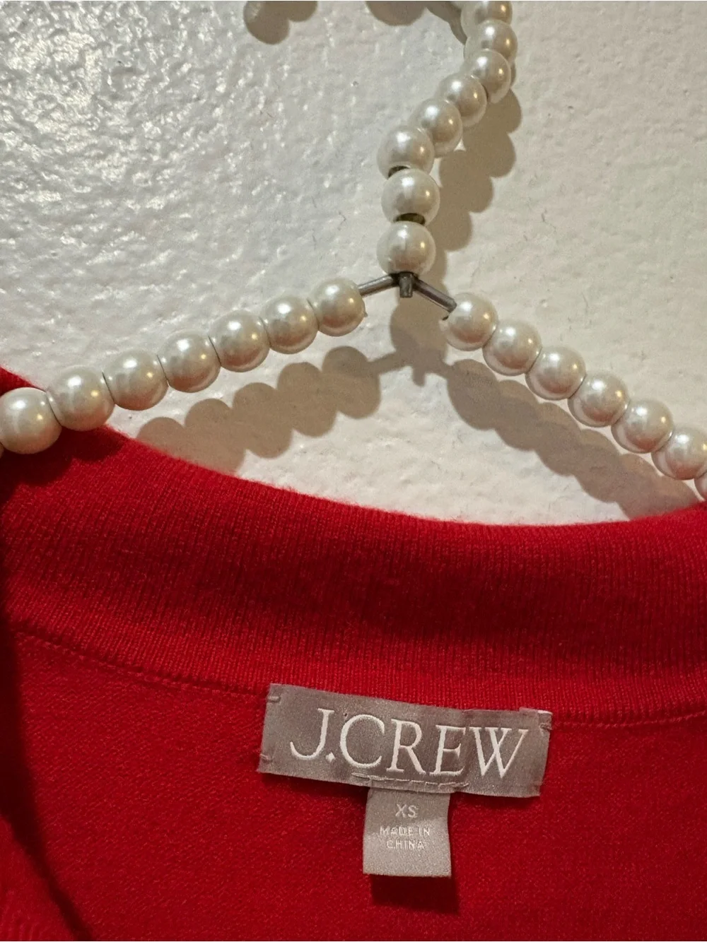 J. Crew XS  Cashmere Women's Red Long-Sleeve Polo Sweater